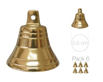 CAMPANILLA M/B DORADA (6 UNIDADES)