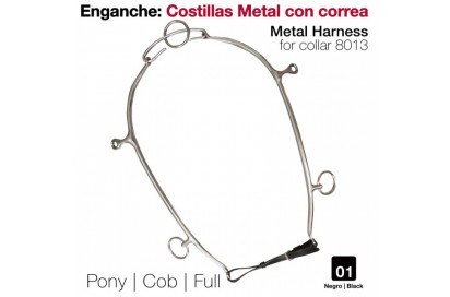 ENGANCHE-COSTILLAS METAL C/CORREAS 8013 NEGRO