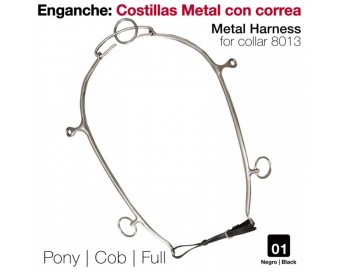 ENGANCHE-COSTILLAS METAL C/CORREAS 8013 NEGRO