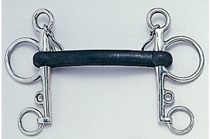 BOCADO PELHAM GOMA DURA INOX 21250R