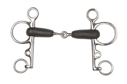 BOCADO PELHAM PARTIDO GOMA ECO. INOX