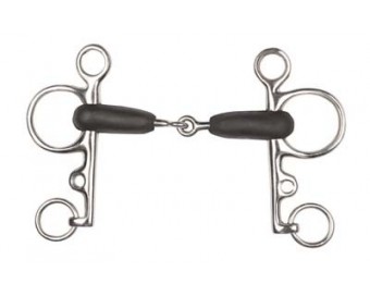 BOCADO PELHAM PARTIDO GOMA ECO. INOX