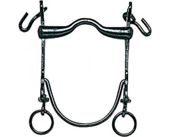 BOCADO VAQUERO B/CURVA PONY PAVONADO 10.5cm