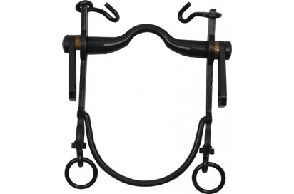 BOCADO VAQUERO DOBLE PORTAMOZO PAVONADO 12.5cm