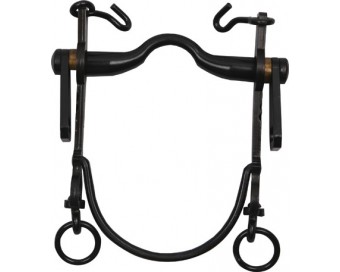BOCADO VAQUERO DOBLE PORTAMOZO PAVONADO 12.5cm