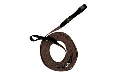 RIENDAS LARGAS LONA P/PIE A TIERRA MARRON 9m