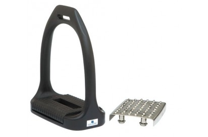 ESTRIBO INGLES EQUIWING COMPACTO DE FIBRA CON TACO (PAR) 12 CM