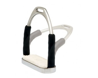 ESTRIBO INGLES SEFTON COMPACTO FLEXIBLE INOXIDABLE CON TACO (PAR)