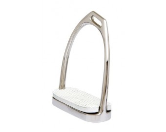 ESTRIBO INGLES SEFTON COMPENSADO DOBLE INOXIDABLE CON TACO (PAR)