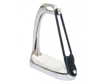ESTRIBO INGLES SEFTON SEGURIDAD INOXIDABLE CON GOMA LATERAL Y TACO (PAR)