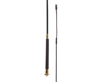 FUSTA DOMA HH FIBRA CON EMPUÑADURA, CON TOPE, SIN ASA Y CON TRALLA NEGRO/ORO