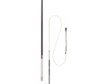FUSTA ENGANCHE HH DE FIBRA CON EMPUÑADURA PVC Y TRALLA CORTA NEGRO/BLANCO 170 CM