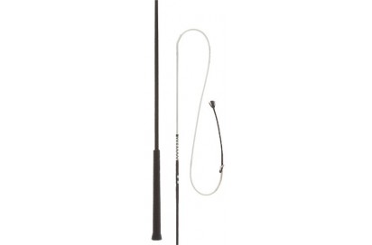 FUSTA ENGANCHE HH DE NYLON Y FIBRA CON EMPUÑADURA DE PLÁSTICO Y TRALLA CORTA NEGRO/BLANCO 140 CM