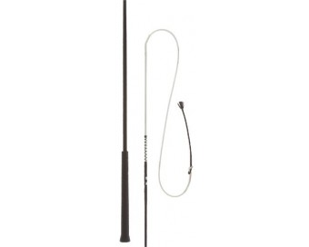 FUSTA ENGANCHE HH DE NYLON Y FIBRA CON EMPUÑADURA DE PLÁSTICO Y TRALLA CORTA NEGRO/BLANCO 140 CM