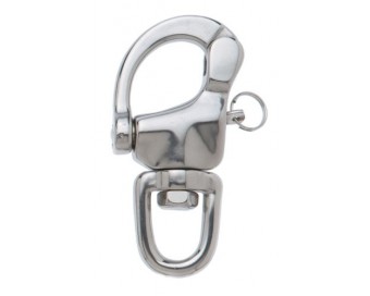MOSQUETON DE TIRO ENGANCHE PASO OVALADO INOXIDABLE 22 MM