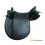 SILLA ESTILO ESPAÑOLA LUDOMAR ALTA ESCUELA ASIENTO FLEXIBLE CUERO NEGRO 13"