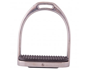 ESTRIBO BR INOXIDABLE CON TACO NEGRO
