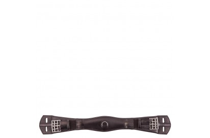 CINCHA BR CUERO DE DOMA CON FORMA DAVENTRY 2 EXTR.ELÁSTICOS NEGRO/PLATA