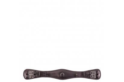 CINCHA BR CUERO DE DOMA CON FORMA DURHAM 2 EXTR.ELÁSTICOS NEGRO/PLATA