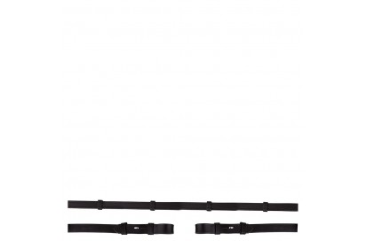 RIENDA PREMIERE DOMA CUERO 1 CARA GOMA 16 MM. CON TOPES NEGRA FULL