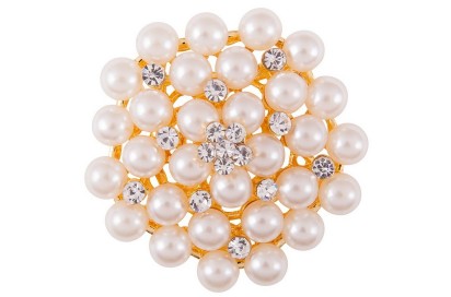 AGUJA DE PLASTRÓN BR BELLA CON PERLAS