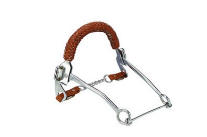 HACKAMORE MUSEROLA DE CUERO TRENZADO