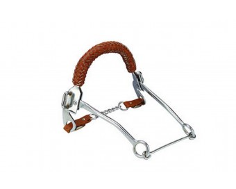 HACKAMORE MUSEROLA DE CUERO TRENZADO